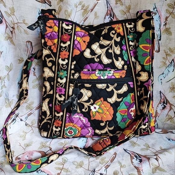Vera Bradley SUZANI Floral Quilted Zippered Tote Crossbody Laptop Bag - Picture 1 of 13
